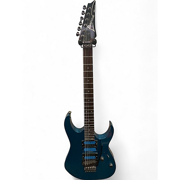Used Ibanez RG517 BLUE SPARKLE Solid Body Electric Guitar