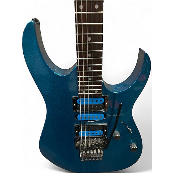 Used Ibanez RG517 BLUE SPARKLE Solid Body Electric Guitar