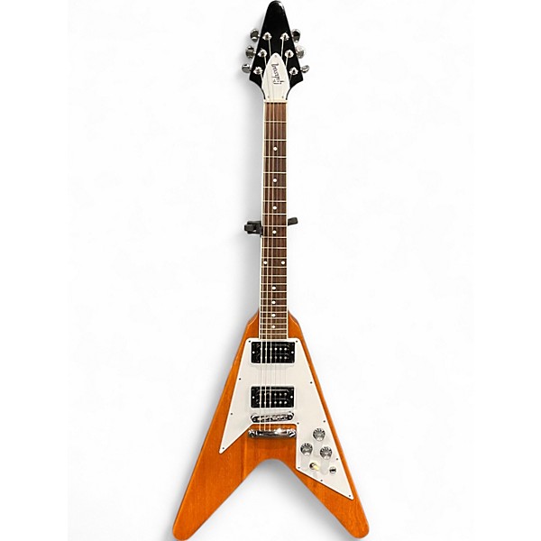 Used 2024 Gibson 70s Flying V Antique Natural Solid Body Electric Guitar