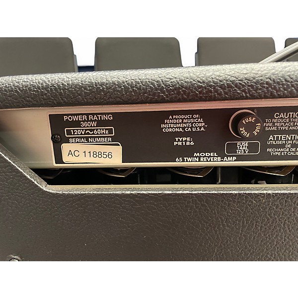 Used Fender 1965 Reissue Twin Reverb 85W 2x12 Tube Guitar Combo Amp