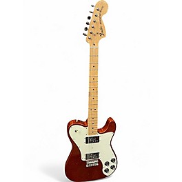 Used Fender FSR 1972 Telecaster Deluxe Tangerine Sparkle Flake Solid Body Electric Guitar