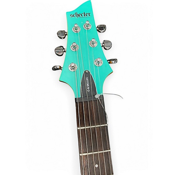 Used Schecter Guitar Research Diamond Series PT Mint Green Solid Body Electric Guitar
