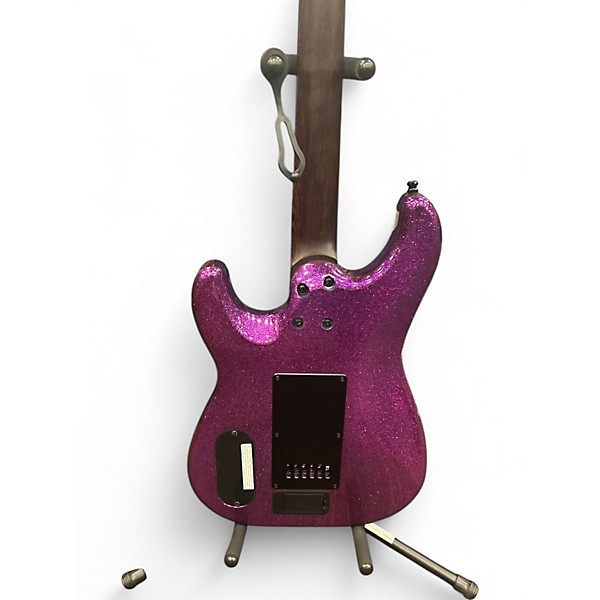 Used Schecter Guitar Research Danskimo-6  Purple Sparkle Solid Body Electric Guitar