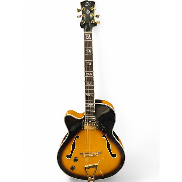 Used SX EG7LH Sunburst Hollow Body Electric Guitar,New Products : American Fashion Style Bags On Sale