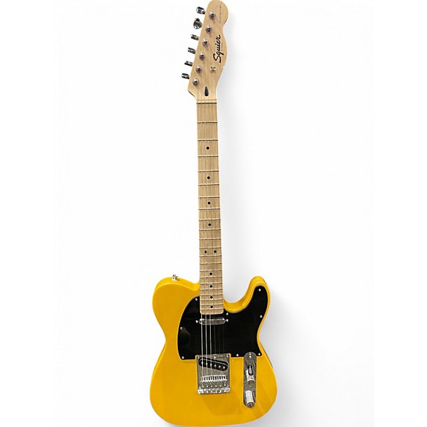 Used Squier Telecaster Yellow Solid Body Electric Guitar