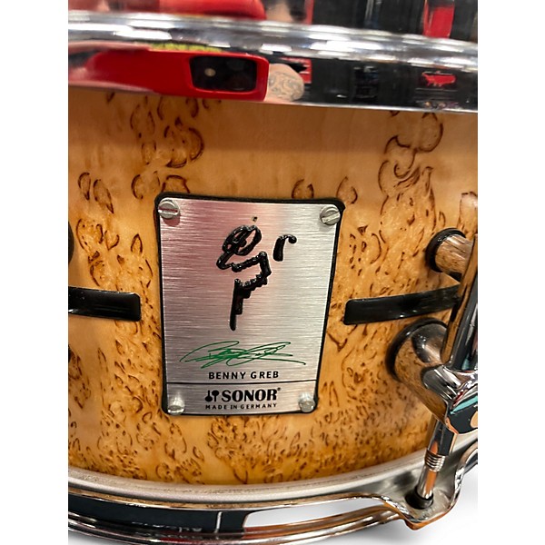 Used SONOR 13X7.5 Benny Greb Snare Bird's eye Maple Drum