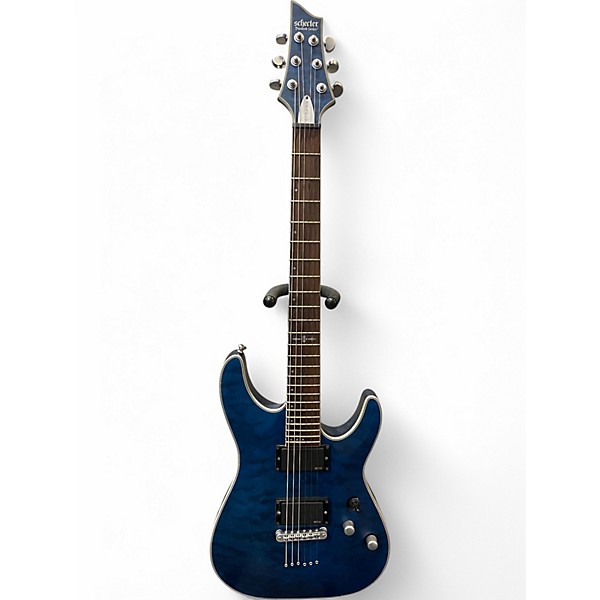 Used Schecter Guitar Research C1 Platinum Trans Blue Solid Body Electric Guitar