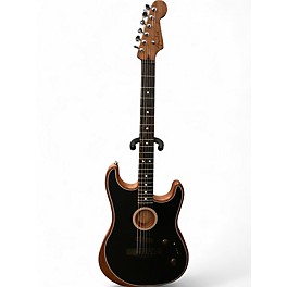 Used Fender American Acoustasonic Stratocaster Black Acoustic Electric Guitar