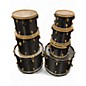 Used 2020s Ludwig 7 Piece 7 piece rocker drum set black carbon fiber wrap finish with gold hardware Drum Kit thumbnail
