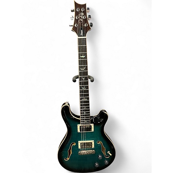 Used PRS SE Hollowbody II Piezo Peacock Blue Hollow Body Electric Guitar