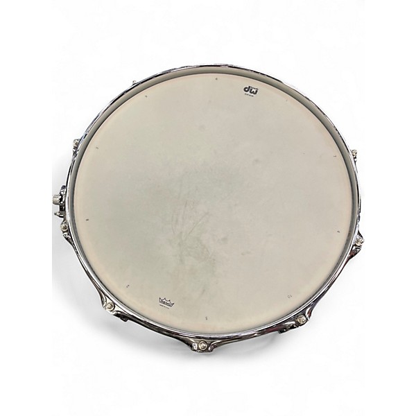 Used DW 14in Classic Series Snare Drum Pearloid White Drum