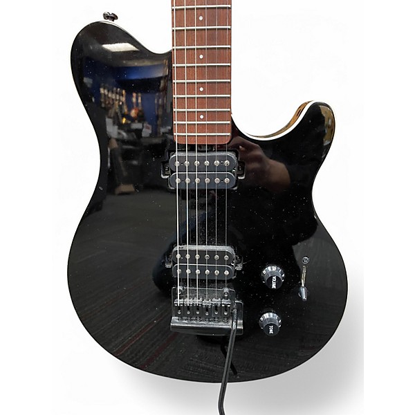 Used Sterling by Music Man Sub AX3 Axis Black Solid Body Electric Guitar