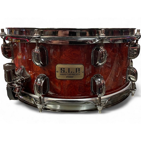 Used TAMA 6.5X14 SLP BUBINGA NATURAL QUILTED BUBINGA  Drum