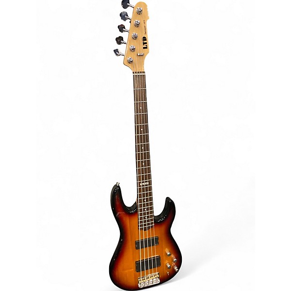 Used ESP LTD Surveyor 5 5 String 2 Color Sunburst Electric Bass Guitar