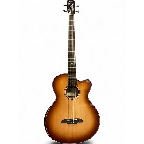 Used Alvarez AEB70ce Armrest Artist Elite Shadowburst Acoustic Bass Guitar