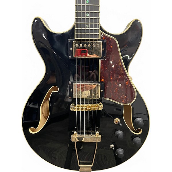 Used Ibanez AMH90 Black Hollow Body Electric Guitar