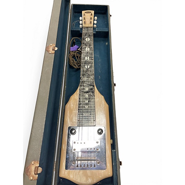 Vintage 1950s Oahu PEARLOID LAP STEEL SILVER ONYX Lap Steel
