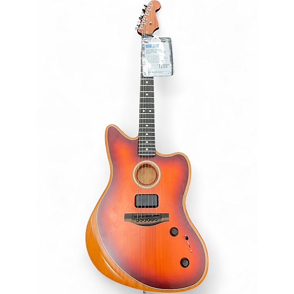 Used Fender American Acoustasonic Jazzmaster Mahogany Acoustic Electric Guitar