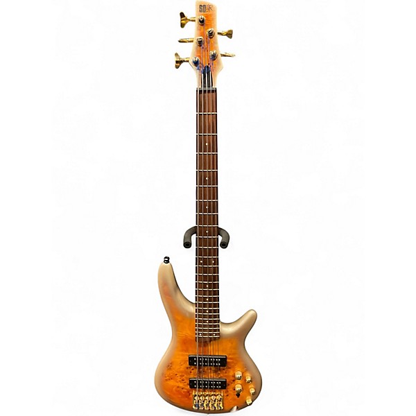 Used Ibanez SR405 5 String Mars Gold Electric Bass Guitar