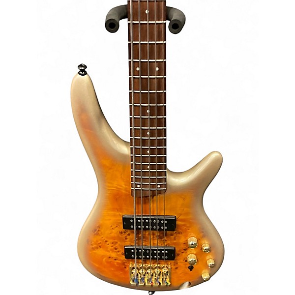 Used Ibanez SR405 5 String Mars Gold Electric Bass Guitar