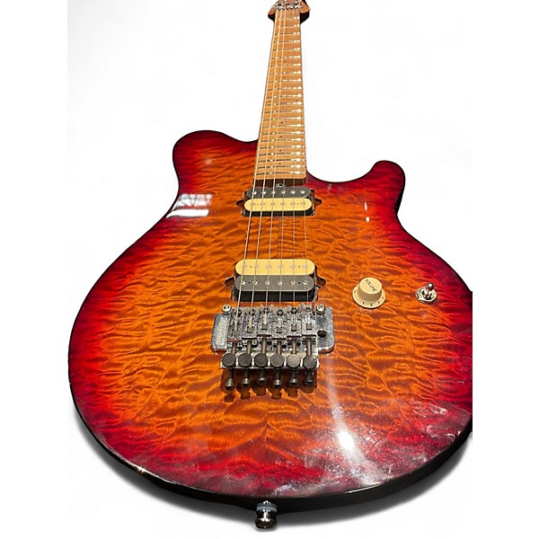 Used Ernie Ball Music Man Axis ROASTED AMBER QUILT Solid Body Electric Guitar