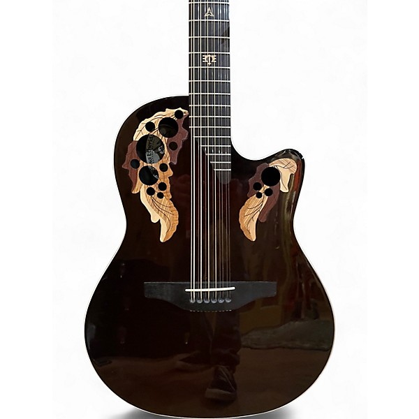 Used Ovation 1598-MEII Melissa Etheridge Signature BLACK 12 String Acoustic Guitar