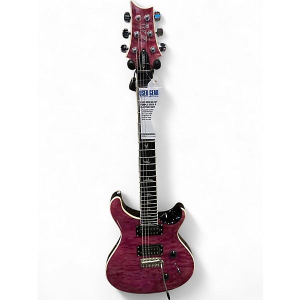 Used PRS SE Custom 24 Purple Solid Body Electric Guitar
