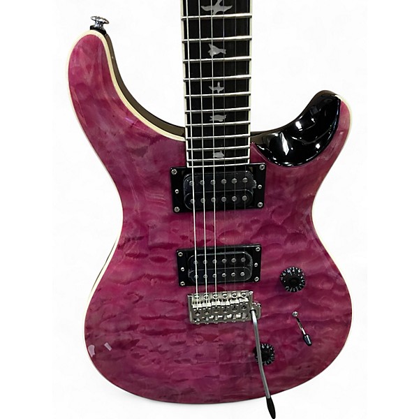 Used PRS SE Custom 24 Purple Solid Body Electric Guitar