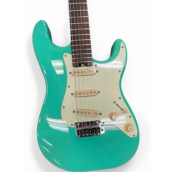 Used Schecter Guitar Research NICK JOHNSTON Seafoam Green Solid Body Electric Guitar