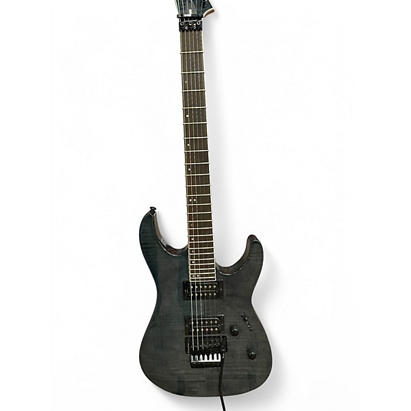 Used ESP M-200FM Trans Black Solid Body Electric Guitar