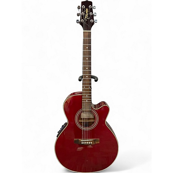 Used Takamine EG540C Trans Red Acoustic Electric Guitar