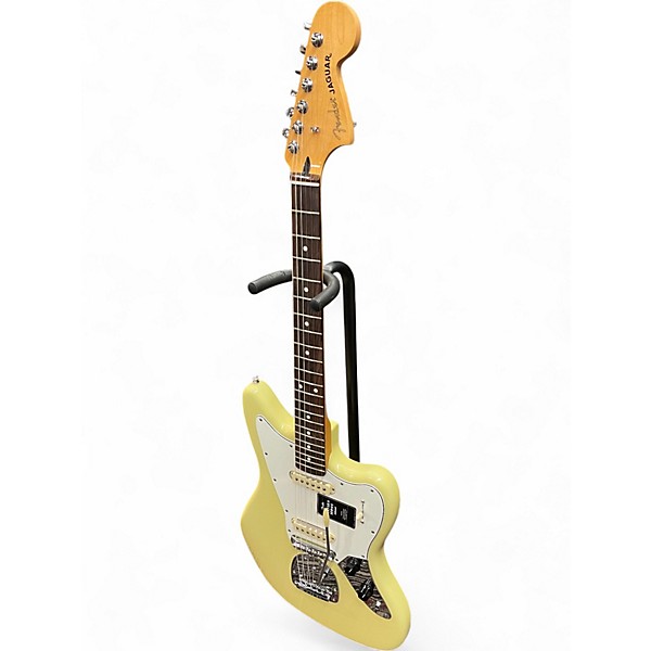 Used Fender PLAYER II JAGUAR Hialeah Yellow Solid Body Electric Guitar