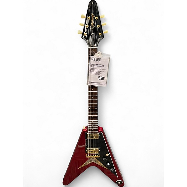Used Epiphone Flying V Red Solid Body Electric Guitar
