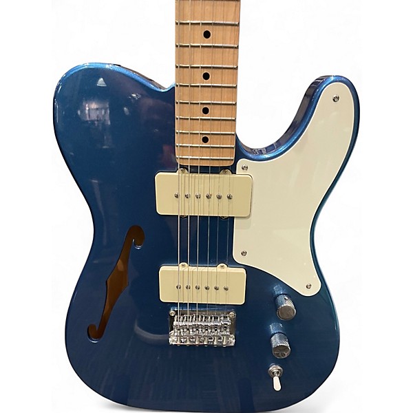 Used Squier Telecaster Paranormal Cabronita Blue Hollow Body Electric Guitar