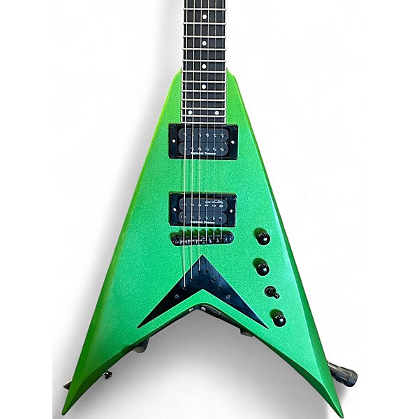 Used Kramer DAVE MUSTAINE SIGNATURE VANGUARD ALIEN TECH GREEN Solid Body Electric Guitar