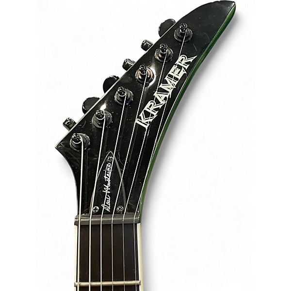 Used Kramer DAVE MUSTAINE SIGNATURE VANGUARD ALIEN TECH GREEN Solid Body Electric Guitar