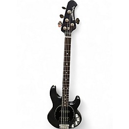 Used Ernie Ball Music Man StingRay Neck Through 3 EQ HS Black Sparkle Electric Bass Guitar