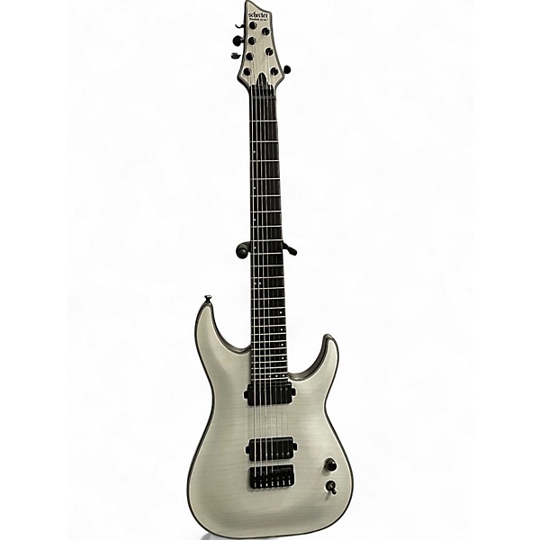 Used Schecter Guitar Research Keith Merrow KM7 MKI Trans White Solid Body Electric Guitar