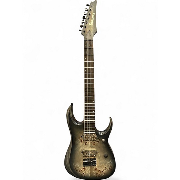 Used Ibanez RGD71 ALPA Charcoal Burst Black Stained Flat Solid Body Electric Guitar