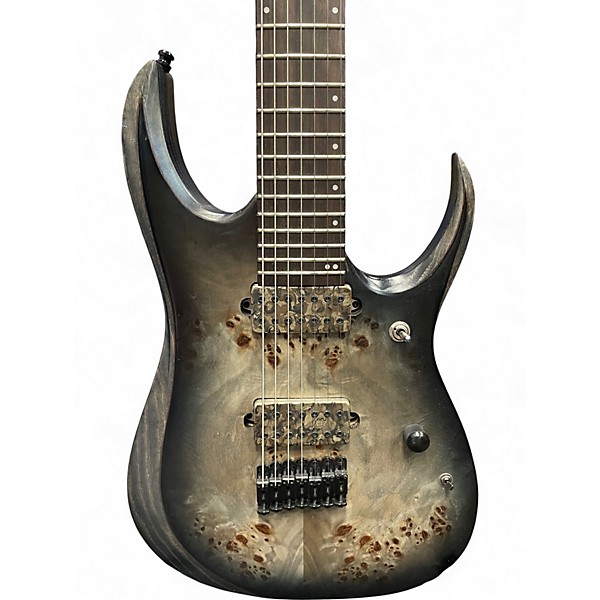 Used Ibanez RGD71 ALPA Charcoal Burst Black Stained Flat Solid Body Electric Guitar