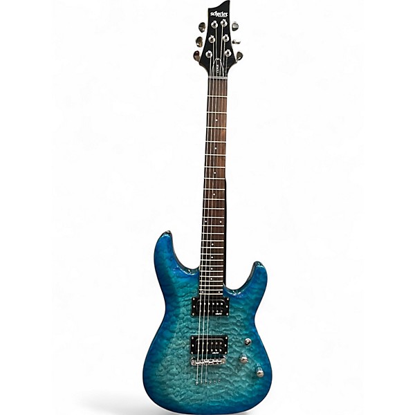 Used Schecter Guitar Research C6 PLUS OCEAN BLUE Solid Body Electric Guitar