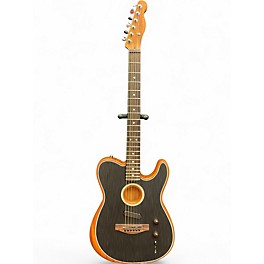Used Fender Acoustasonic Player Telecaster BRUSHED BLACK Acoustic Electric Guitar