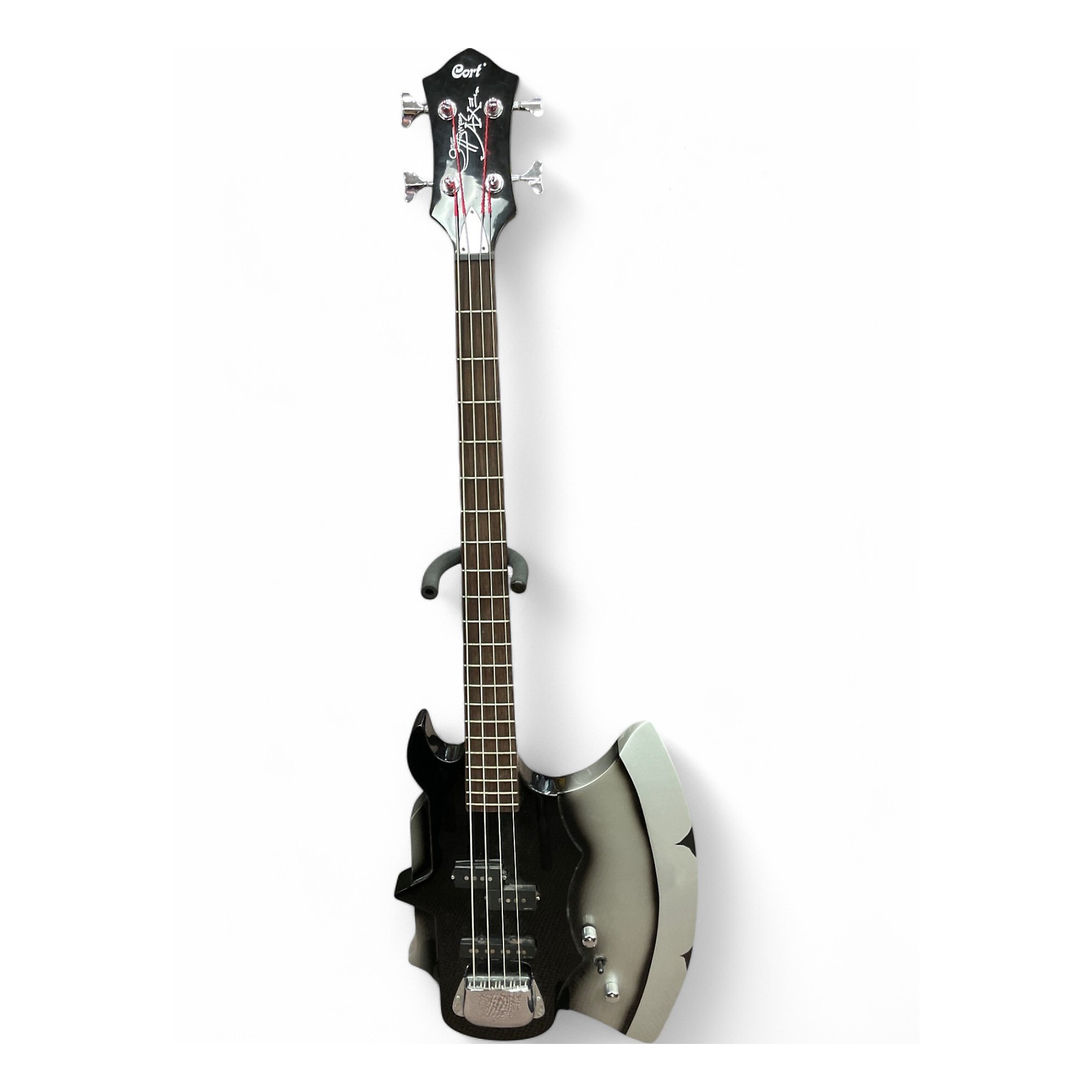 Used Cort Used Cort Gene Simmons AXE 2 Black and Silver Used Cort Used Cort Gene Simmons AXE 2 Black and Silver