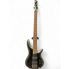 Used Ibanez SR305 5 String Black and Silver Electric Bass Guitar