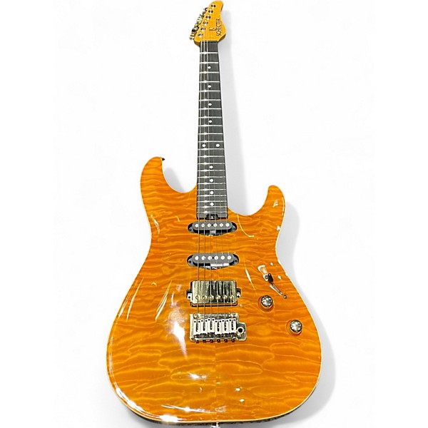 Used Schecter Guitar Research California Classic Trans Amber Solid Body Electric Guitar
