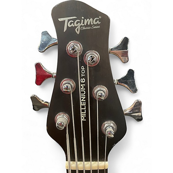 Used Tagima millenium 6 top Black Cherry Electric Bass Guitar