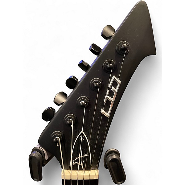 Used ESP LTD James Hetfield Snakebyte Satin Black Solid Body Electric Guitar