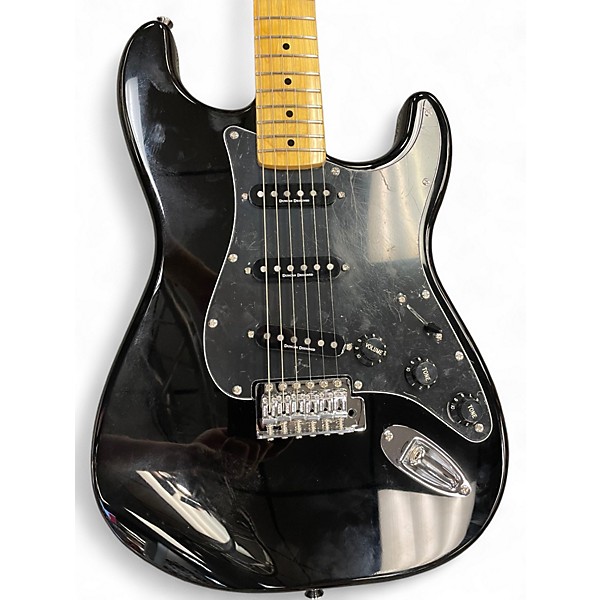 Used 2018 Squier Vintage Modified Stratocaster Black Solid Body Electric Guitar