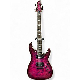 Used Schecter Guitar Research Omen Extreme 6 Purple Solid Body Electric Guitar