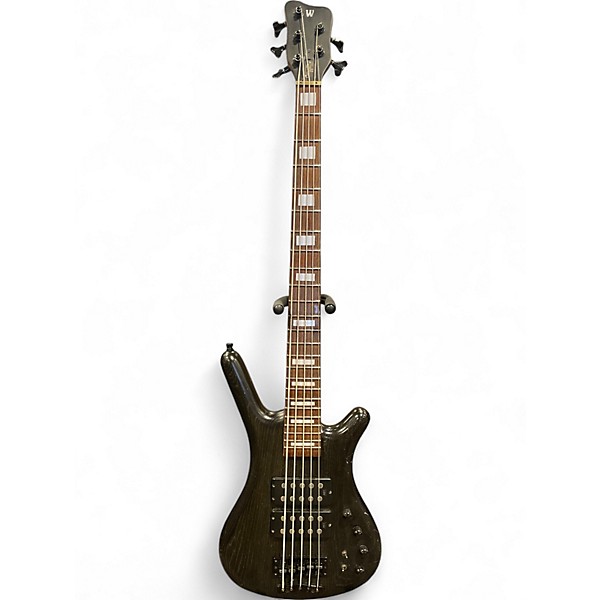 Used Warwick Corvette Double Buck 5 String Black Electric Bass Guitar